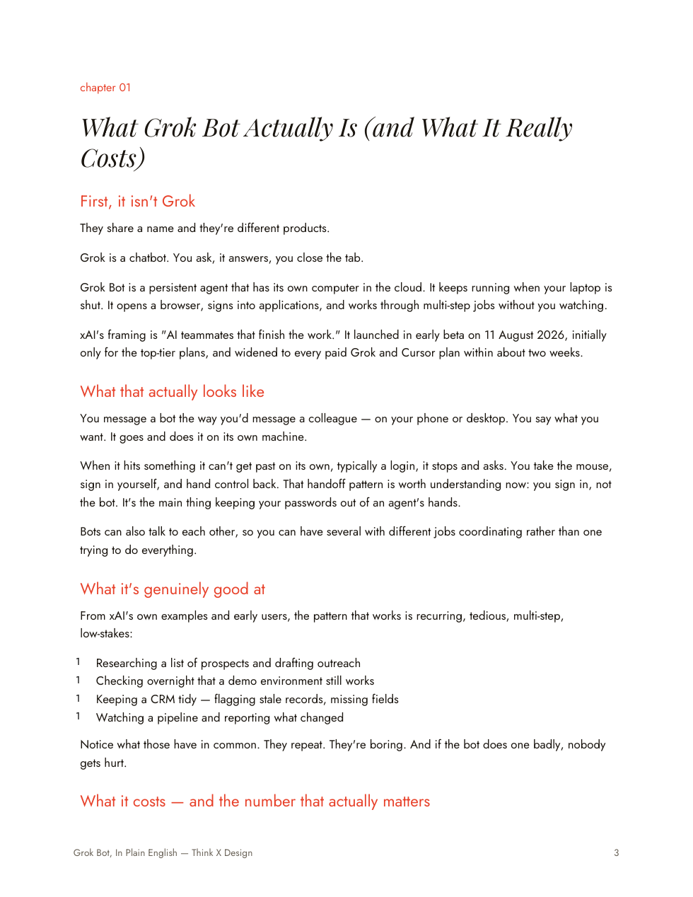 A printed page from the Grok Bot guide PDF